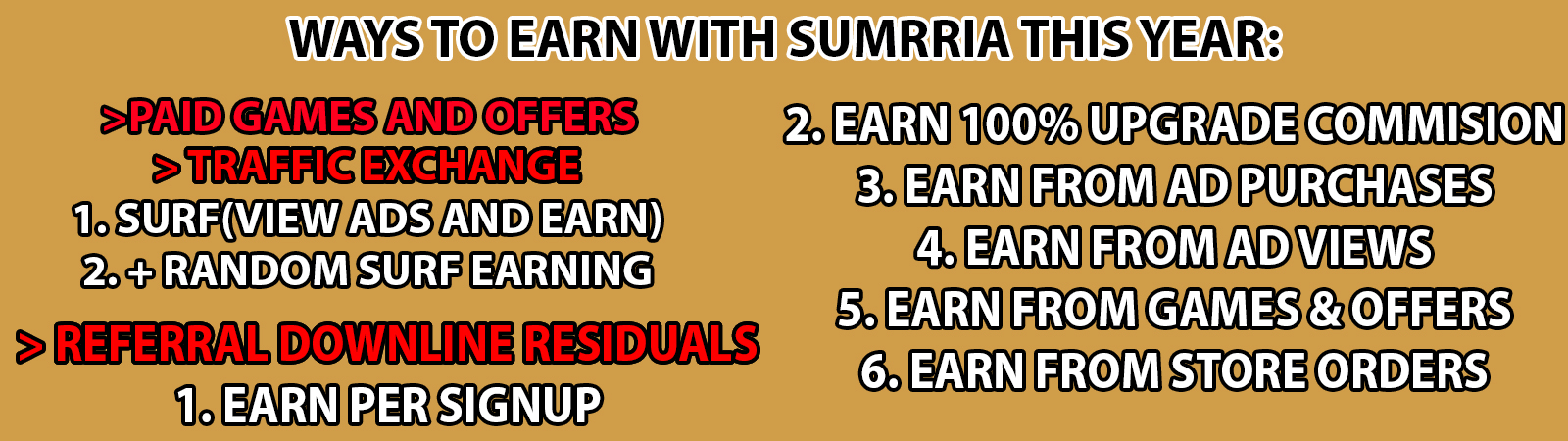 ways to earn with sumrria banner