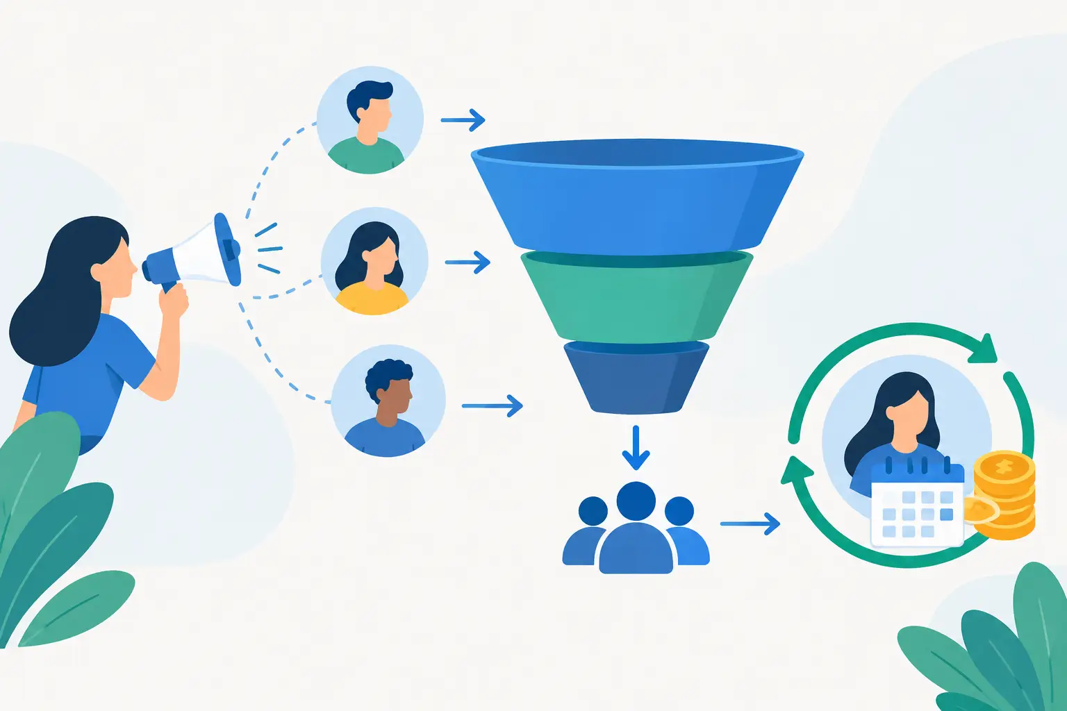 Referral Funnel Example for Recurring Income